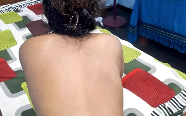 Real Indian Stepsister helps stepbrother cum quickly in her panties while parents wait outside
