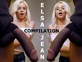 BANGBROS - Teen Elsa Jean Compilation: Petite Girl Stuffed With Obese Cocks!